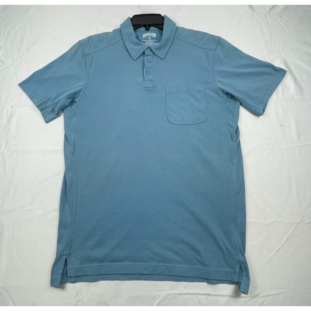 Duluth Trading Co Trim Fit Polo Shirt Mens M Blue Coolmax Cotton Blend 53631